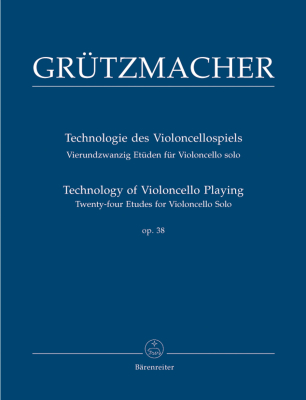 Baerenreiter Verlag - Technology of Violoncello Playing op. 38: Twenty-four Etudes for Violoncello Solo - Grutzmacher/Rummel - Cello - Book