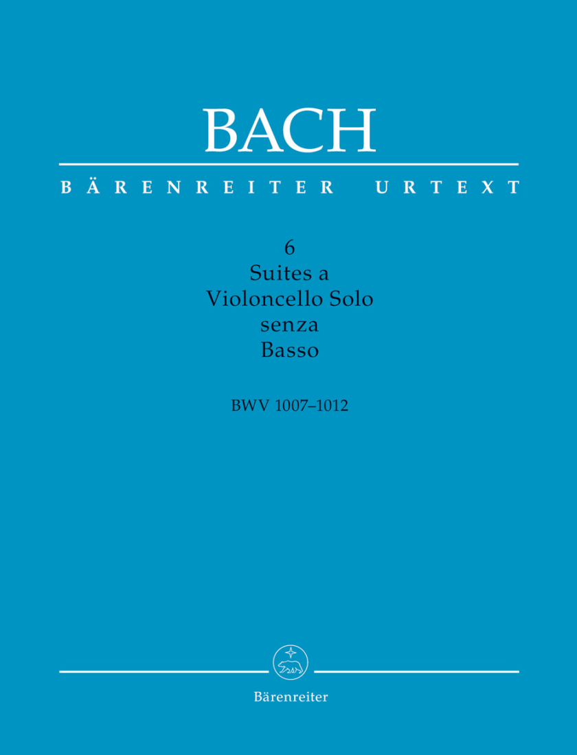 6 Suites a Violoncello Solo senza Basso BWV 1007-1012 - Bach - Cello - Performance Score/Facsimile in Folder