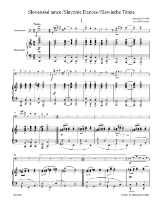Slavonic Dances op. 46 - Dvorak/Gemrot - Cello/Piano - Book