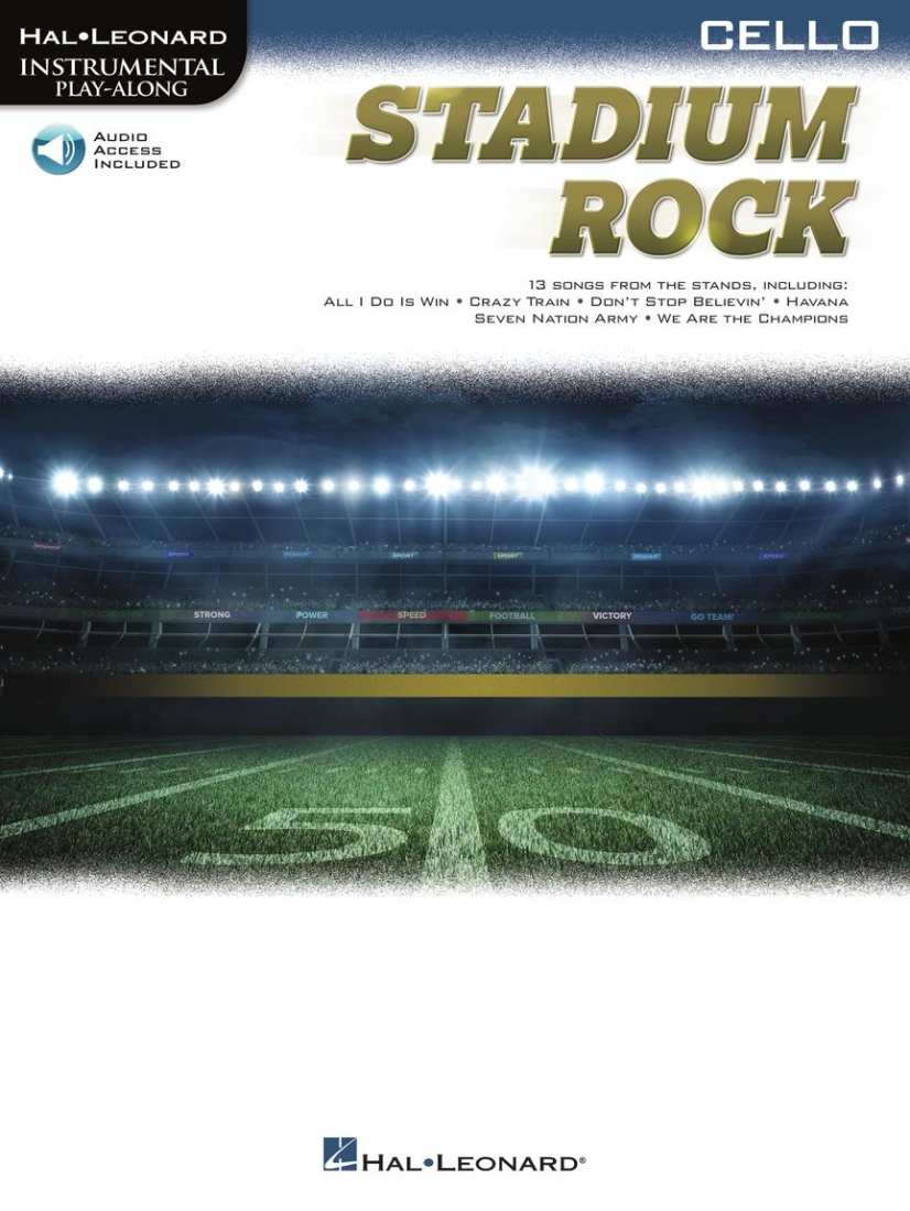 Stadium Rock: Instrumental Play-Along - Cello - Book/Audio Online