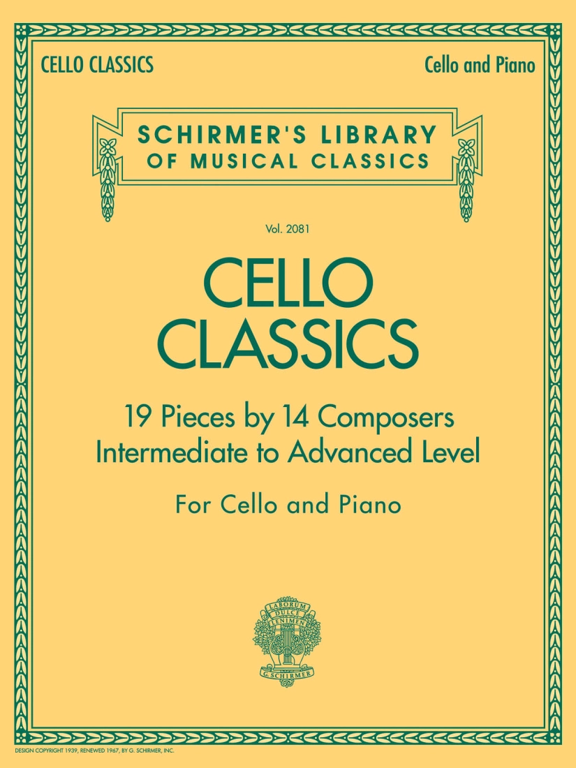 Cello Classics - Cello/Piano - Book