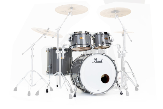 Pearl - Reference One 4-Piece Shell Pack (22,10,12,16) with Chrome L-Rod - Putty Grey