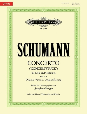 C.F. Peters Corporation - Concerto (Concertstuck) in A minor Op. 129 (Orig. Version) - Schumann/Knight - Cello/Piano - Book
