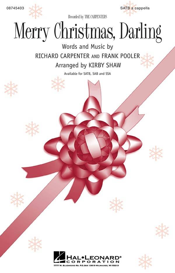 Merry Christmas, Darling - Carpenter/Pooler/Shaw - SATB