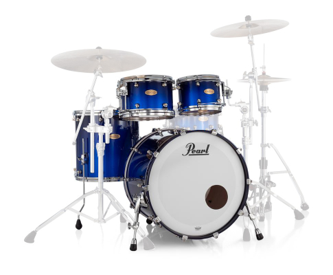 Pearl - Reference One 4-Piece Shell Pack (22,10,12,16) with Chrome L-Rod - Kobalt Blue Fade Metallic