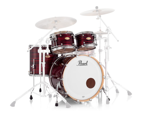 Reference One 4-Piece Shell Pack (22,10,12,16) with Chrome Pipe - Red Oyster Swirl
