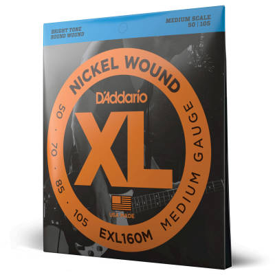 DAddario - EXL160M - Nickel Round Wound MEDIUM SCALE 50-105