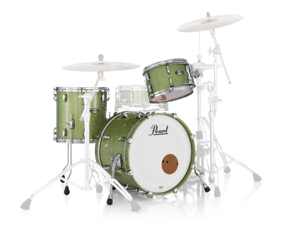 Masters Maple/Gum 3-Piece Shell Pack (20,12,14) with Chrome Pipe - Shimmer of Oz