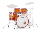 Pearl - Masters Maple\/Gum 4-Piece Shell Pack (22,10,12,16) with Chrome L-Rod - Sunburst Redstripe