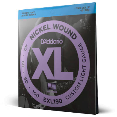 EXL190 - Nickel Round Wound LONG SCALE 40-100