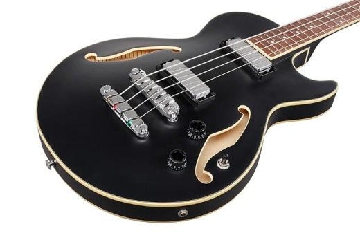 AGB200 Hollow 4-String Bass - Black Flat