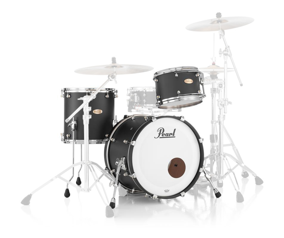 Masters Maple Pure 3-Piece Shell Pack (24,13,16) with Chrome L-Rod - Matte Black