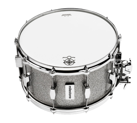 Dunnett - Milestone 14x8 Fiberglass Snare Drum - Silver Sparkle