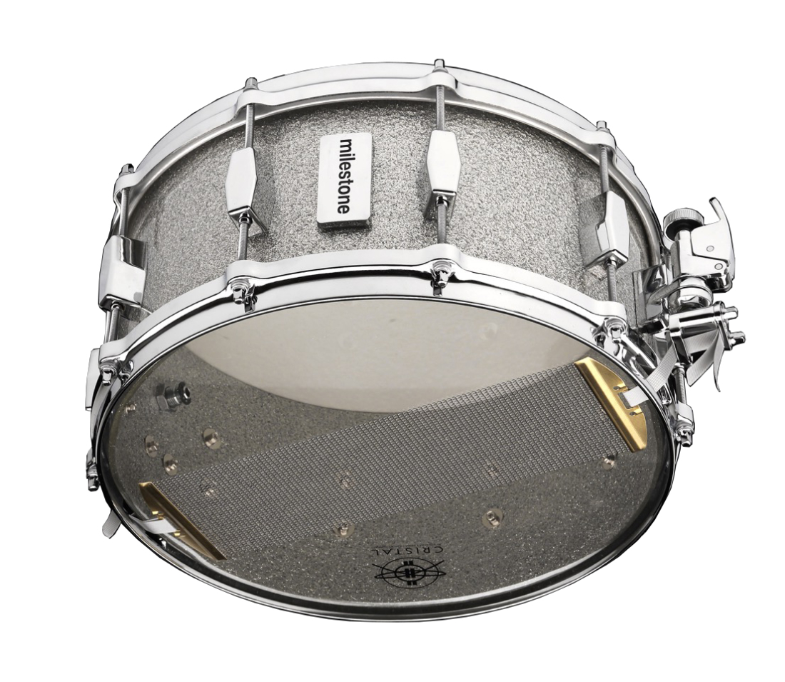 Milestone 14x6.5\'\' Fiberglass Snare Drum - Silver Sparkle