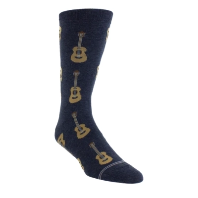 Perris Socks - Paire de chaussettes en tricot  motifs de guitare acoustique