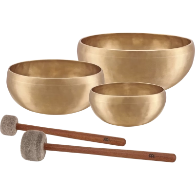 Meinl - 3-Piece Cosmos Therapy Series Singing Bowl Set - 800,1000,2000 G