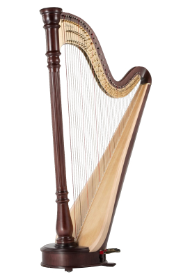 Chicago Concert Grand Extended 47-String Harp - Mahogany