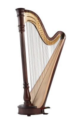 Lyon & Healy - Chicago Concertino Extended 47-String Harp - Mahogany