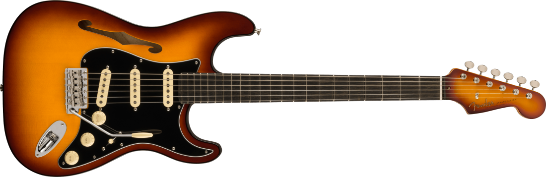 Fender Suona Stratocaster Thinline, Ebony Fingerboard - Violin Burst