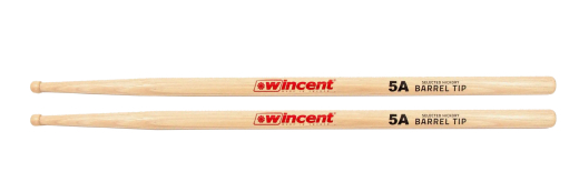 Wincent Drumsticks - Barrel Tip Hickory Drumsticks - 5A