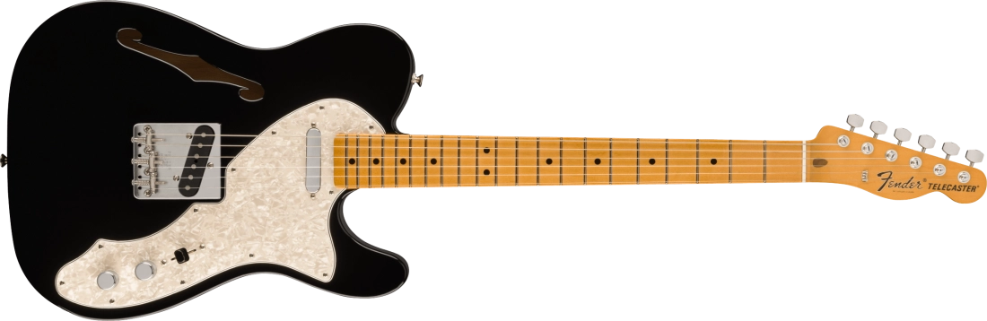 Vintera II 60s Telecaster Thinline, Maple Fingerboard - Black with Gig Bag