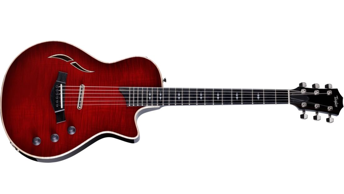 T5z Pro Maple/Ash Acoustic/Electric Guitar with Hardshell Case - Cayenne Red