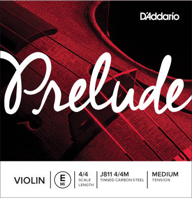 DAddario Orchestral - Prelude - Corde individuelle de Mi pour violon 1/2 - Tension moyenne