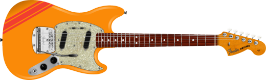 Fender - Vintera II 70s Mustang, Rosewood Fingerboard - Competition Orange with Gig Bag