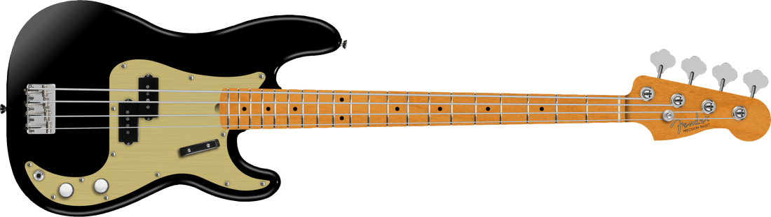 Vintera II 50s Precision Bass, Maple Fingerboard - Black with Gig Bag
