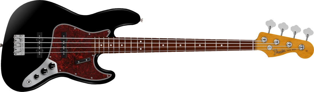 Vintera II 60s Jazz Bass, Rosewood Fingerboard - Black with Gig Bag