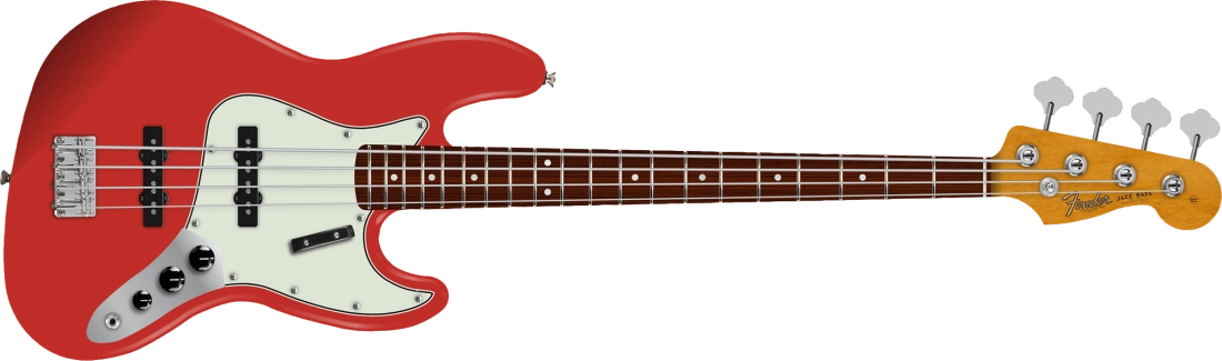 Vintera II 60s Jazz Bass, Rosewood Fingerboard - Fiesta Red with Gig Bag