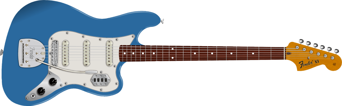 Vintera II 60s Bass VI, Rosewood Fingerboard - Lake Placid Blue with Gig Bag