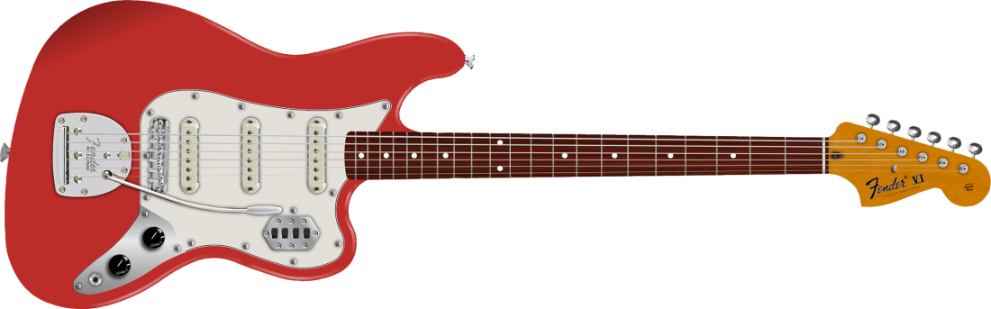 Fender Vintera II 60s Bass VI, Rosewood Fingerboard - Fiesta Red