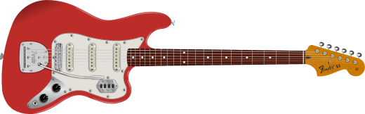 Fender - Vintera II 60s Bass VI, Rosewood Fingerboard - Fiesta Red with Gig Bag