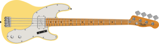 Fender - Vintera II 70s Telecaster Bass, Maple Fingerboard - Vintage White with Gig Bag
