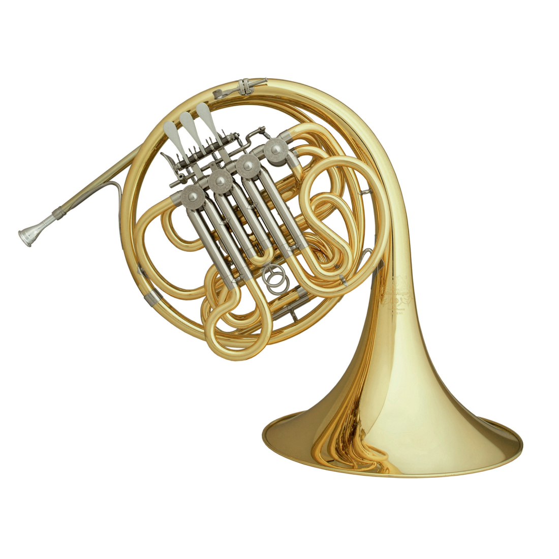 801 Geyer Style Double French Horn with Detachable Bell - Clear Lacquer