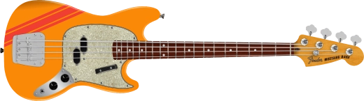 Fender - Vintera II 70s Mustang Bass, Rosewood Fingerboard - Competition Orange with Gig Bag