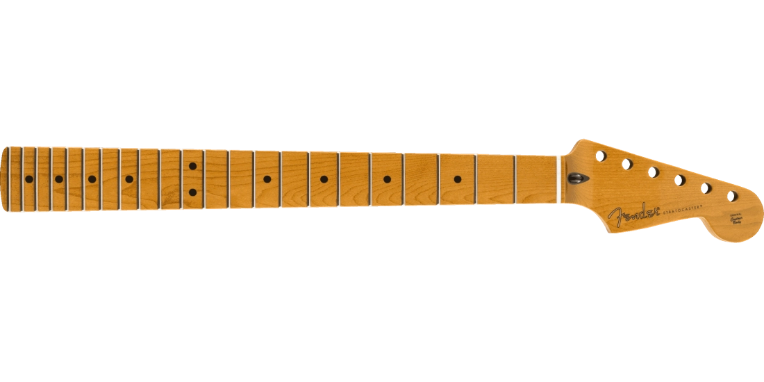 Roasted Maple Stratocaster Neck with 22 Jumbo Frets - Maple Fingerboard