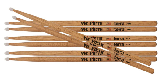 American Classic Terra Drumsticks with Wood Tip - 7ATN (4-Pack)