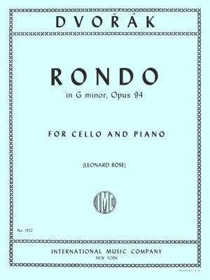 International Music Company - Rondo, Opus 94 - Dvorak/Rose - Cello/Piano - Sheet Music