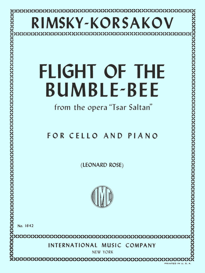 The Flight of the Bumble Bee - Rimsky-Korsakov/Rose - Cello/Piano - Sheet Music