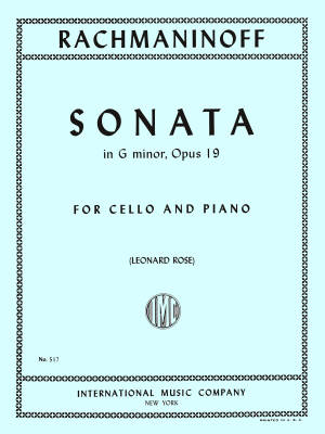 International Music Company - Sonata in G minor, Opus 19 - Rachmaninoff/Rose - Cello/Piano - Sheet Music