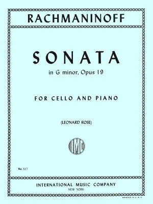 International Music Company - Sonata in G minor, Opus 19 - Rachmaninoff/Rose - Cello/Piano - Sheet Music