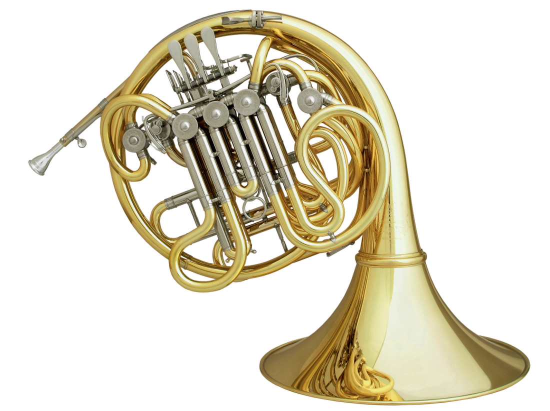 C23 Full Triple French Horn, F/Bb/High F - Clear Lacquer, Gold Brass