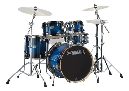 Yamaha - Stage Custom Birch 5-Piece Drum Kit (20,10,12,14,SD) with Hardware - Deep Blue Sunburst