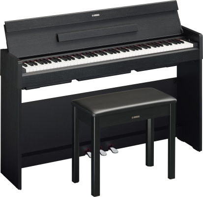 Yamaha - YDP-S35 Arius 88-Key Slim-Body Digital Piano with Stand and Bench - Black