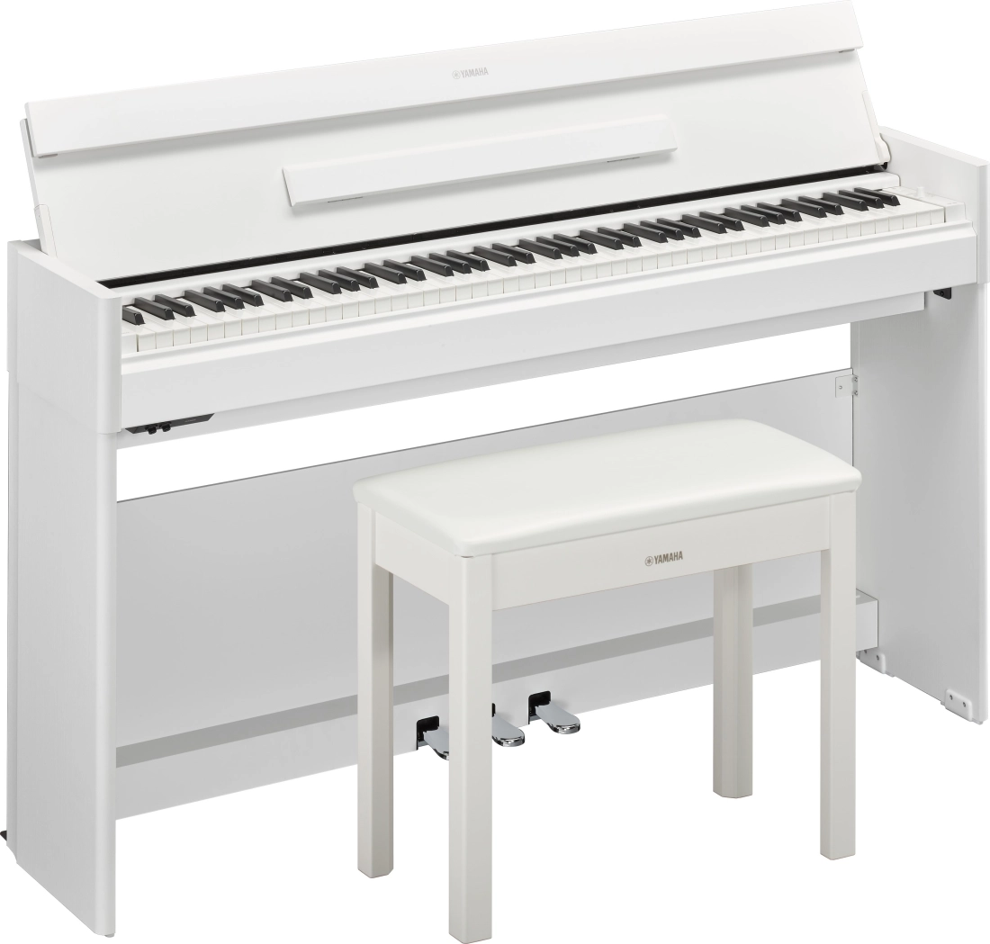 YDP-S35 Arius 88-Key Slim-Body Digital Piano with Stand and Bench - White