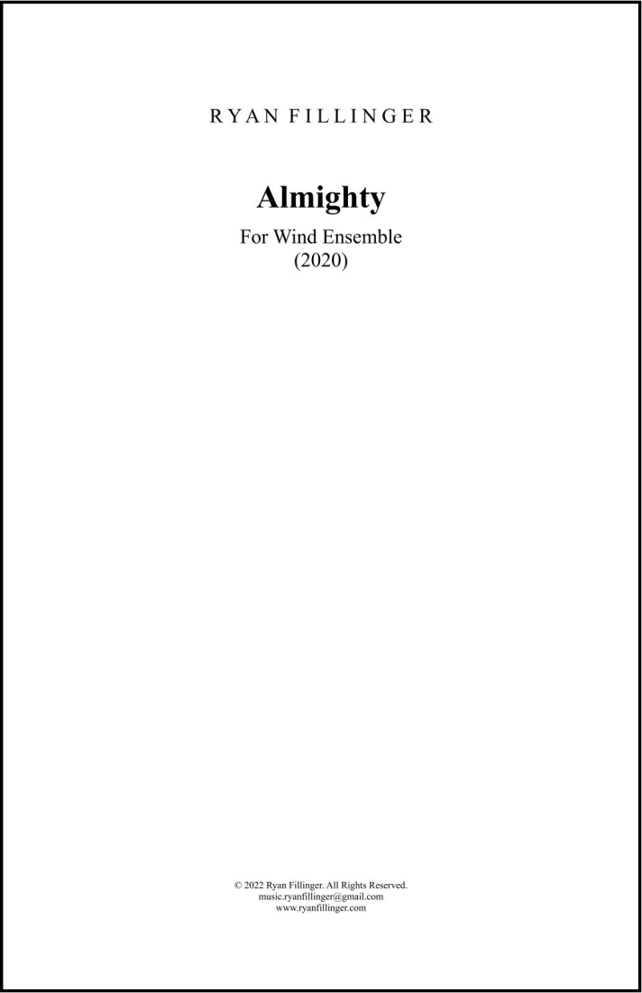 Almighty - Fillinger - Concert Band - Gr. 4