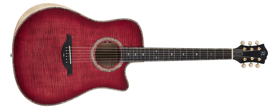 Prophecy Series Cutaway Acoustic Guitar with Matrix Infinity VT and Hardcase - Black Cherry