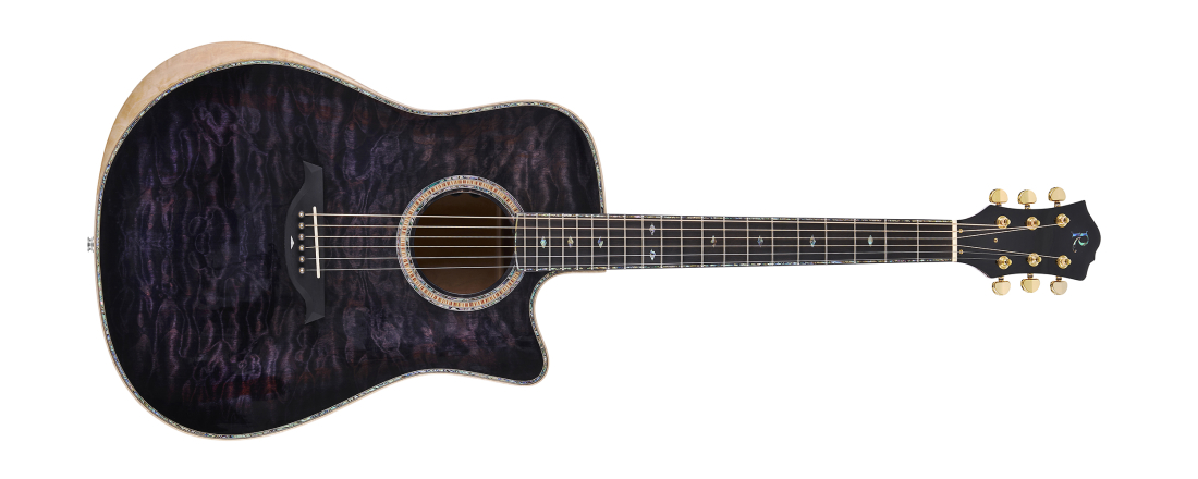 Prophecy Series Cutaway Acoustic Guitar with Matrix Infinity VT and Hardcase - Smoke Black Quilt